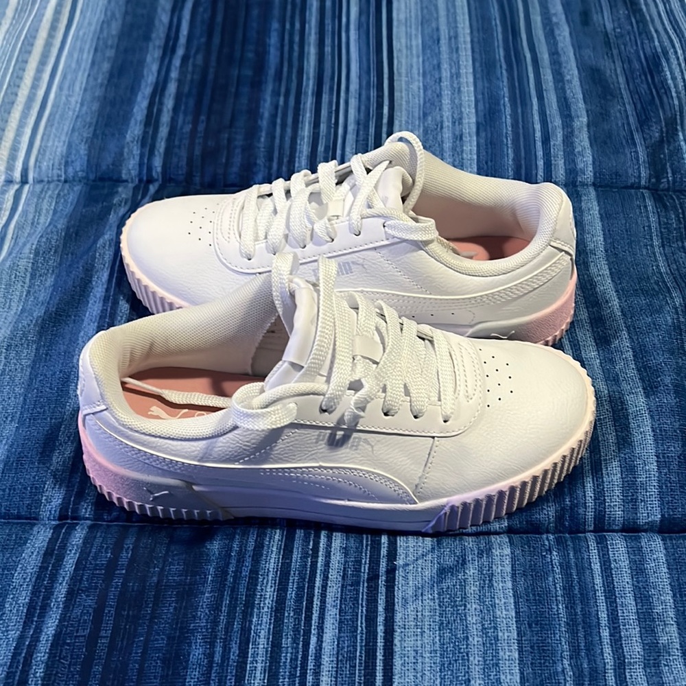 Puma low top sneakers worn once